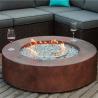 China Contemporary Portable Corten Steel Gas Fire Pit Table 48 Inch wholesale