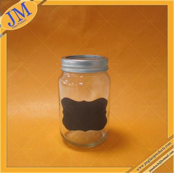 480ml mason jar with chalk board and two pieces lid