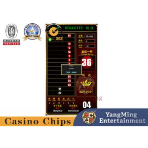 International Casino Roulette Poker Table Roadmap System Software High Definition Display