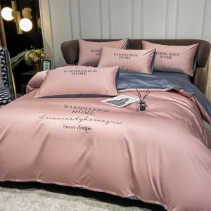 China Lyocell géométrique 100% Tencel lit ensemble avec bandeau design couette couverture ensemble personnalisé wholesale