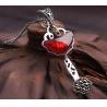 Sterling silver garnet pendant necklace gemstone silver jewelry necklace for her