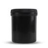 China 1000 ml Plastic Container Cosmetic Jar Black Custom Plastic Honey Jar clear Body Cream Plastic Jars with Screw Top Lids wholesale