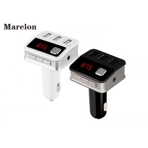 China 3 Usb Port Bluetooth Car Charger Automatic Power - Off Memory With FM Radio supplier