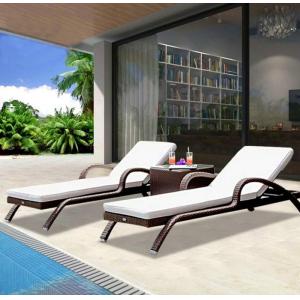 PE Rattan Outdoor furniture sun lounger chaise lounge chair for Swimming Pool Diving deck chair Sea lounge sofa
