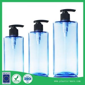 1000ml 500ml 300ml square shampoo blue bottle with pump shampoo dispenser bottles