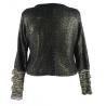 China Shiny Ladies Casual Cardigans Fitted Short Cardigans With Buttons In Front wholesale
