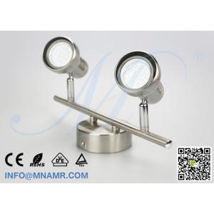 Hot Sale Double Heads LED Vanity Light Fixtures Nickel Matt Come With 2x5W GU10 LED Lamp Warm White Emitting Color