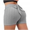 Quick Dry High Waist Yoga Sports Workout Shorts Bow Tie Textured Butt Lifting