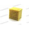 Nylon Square Foot Brush Yellow Color Auto Cutter Bristle 50 * 50 *43mm For Orox