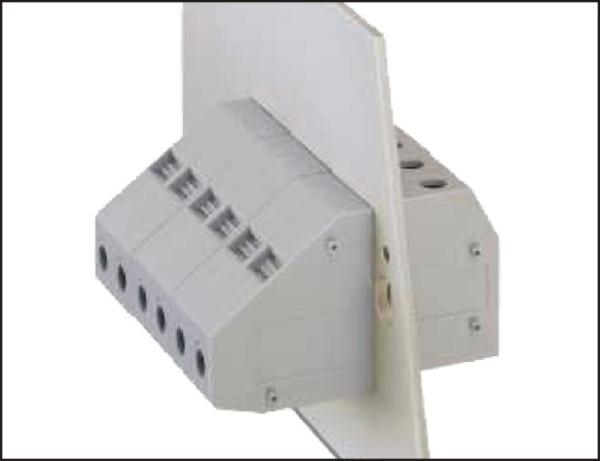 M5 Screw Through Wall Connector Block 100A / 600V 12.1mm Element Width UL94-V0 PA66 / V0