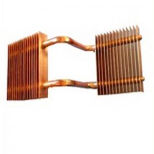 China Fin Welded Copper Pipe Heat Sinks Metal Stamping Parts Pipe Fitting Brass Tube supplier