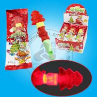 Christmas Tree Light Candy with Santa Claus / Light up Lollipop Santa Claus Toy With Whis