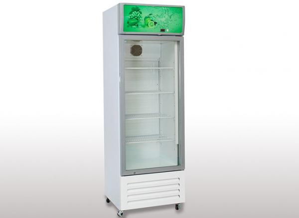 White Body Commercial Upright Refrigerator Floor Standing Glass Door Upright