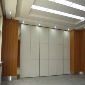 China School Operable Movable Doors Sliding Folding Wood Partitions Wall On Wheels With Storage supplier
