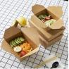 China Compostable Waterproof Kraft Paper Food Containers 500ml/600ml/700ml wholesale
