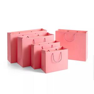China ISO Offset Printing Clothing Paper Bags Underwear Cinnamon Pink Paper Bag supplier