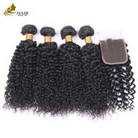 China Curly Remy Brazilian Human Hair Bundle Afro Kinky Weave on sale
