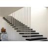 China Diy Design Modern Floating Stairs , Fancy Steel And Wood Staircase Design wholesale