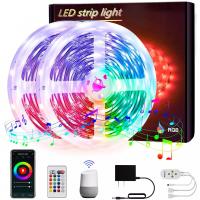 China 5M 12V 5050 Addressable RGB LED SMD Music Color Changing Remote App Control Flexible Smart on sale