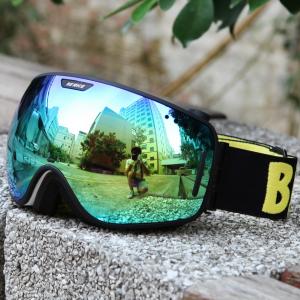 Popular Heart Shaped Mirrored Snow Goggles Anti Scratch Impact Resistance