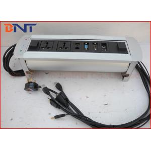 China Silver Motorized Rotatable Power Strip Socket Pop Up With Touch Button Press supplier