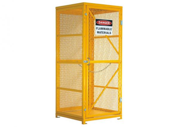 Security Fall Prevent Gas Bottle Storage Box , Lockable Gas Bottle Safety Cages