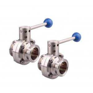 China 1.5 Inch Tri Clamp Sanitary Butterfly Valve Pull Handle Stainless Steel 304 Standard supplier