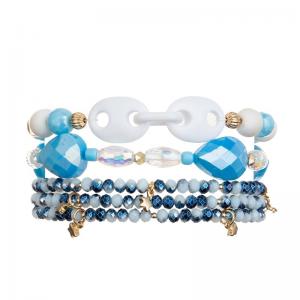 China Crystal Glass Masterfully Crafted Beads Bracelet For Girls Friendship Lucky Jewelry supplier