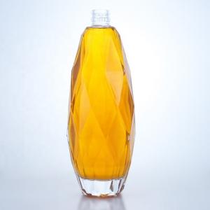 China 375ml 500ml 700ml 750ml 1000ml Oslo Liquor Gin Whisky Glass Vodka Bottle with Cork Lid supplier