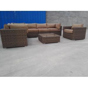 Pátio de vime Sofa Set Comfortable Cushion da mobília para qualquer tempo secional do Rattan