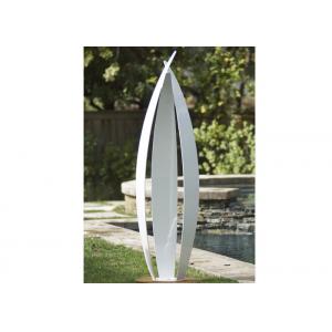 China Garden Art Decoration Modern Stainless Steel Sculpture White Painted Finish wholesale