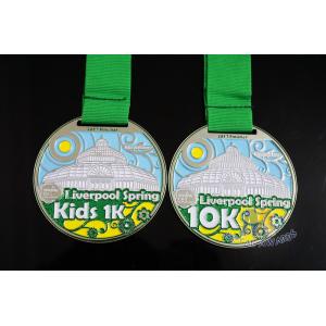 China Pantone Color Custom Design Medals , Custom Marathon Medals For 10K Race supplier