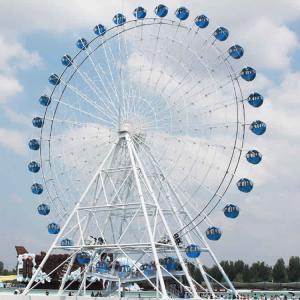China 50m Fairground Ferris Wheel , Sky Rider Ferris Wheel Aluminum Alloy Cockpit supplier