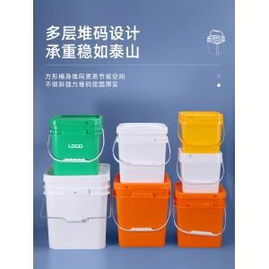 Chemical / Oil Storage Square Plastic Bucket HDPE Plastic Pail With Lid