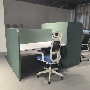 High-end Green Fabric Office Workstation Cubicles Workstation Partition For 3 Person