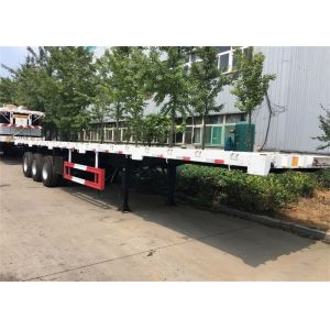 China 50Tons 20ft 40ft Gooseneck Container Flatbed Semi Trailers on sale