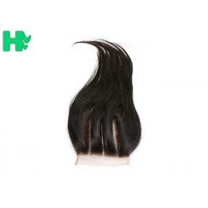 China 100% Human Hair Closure 4*4 Lace Closure Extension Three Part Way Straight supplier