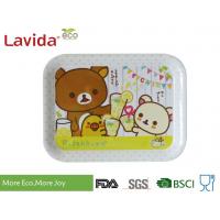 China Shatter Proof Square Shape Melamine Food Tray 3-PC Set Sweet Cute Cartoon Printing on sale