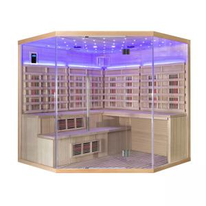RoHS 5 Person Luxury Steam Room Infrared Sauna Combination Red Cedar