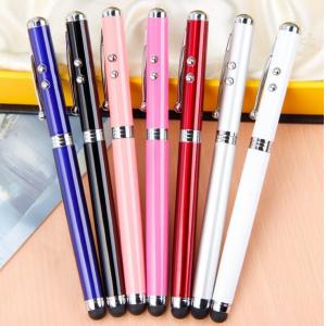 China Hot Selling 4in1 Laser Pointer LED Flashlight With Parker Pen Stylus Metal ball pen supplier