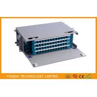China 48 Cores Fiber Optic Patch Panel Cabinet Welding Tray 4 x 12F Rack Mounting on sale