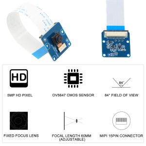 China 5MP MIPI Camera Module OV5647 Raspberry Pi Camera Module FF 1080P Wide Angle MIPI CSI wholesale