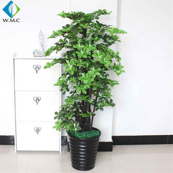 Solid Wood Trunk Artificial Magnolia Tree In Pot For Indoor Decoration