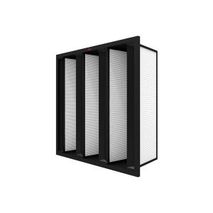 China F7 Efficiency Plastic Frame Air Filter 592x592x92mm Mini Pleat HVAC Bag Filter wholesale