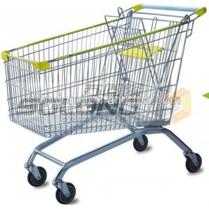 China Commercial Supermarket Grocery Shopping Cart 180 Litres Volume With EVA + PP Wheel supplier