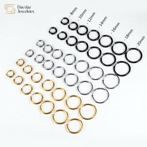 GD Same Paragraph Titanium Steel Jewelry Hip Hop Circle Burst Round Hoop Earrings