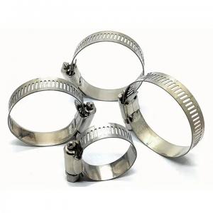 Small 304 Stainless Steel Hose Clamp 1/2" Width Nature Color