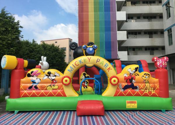 Amusement Disney Mickey Park Inflatable Jumping Bouncer With Hand Printing