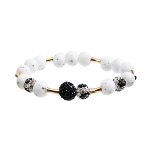 OEM Shambhala Rock Ball Crystal Stretchy Bracelets Twinkling For Young Lady Wear