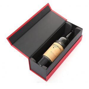 China Custom Logo Rigid Cardboard Wine Glass Packaging Boxes With Magnetic Closure supplier